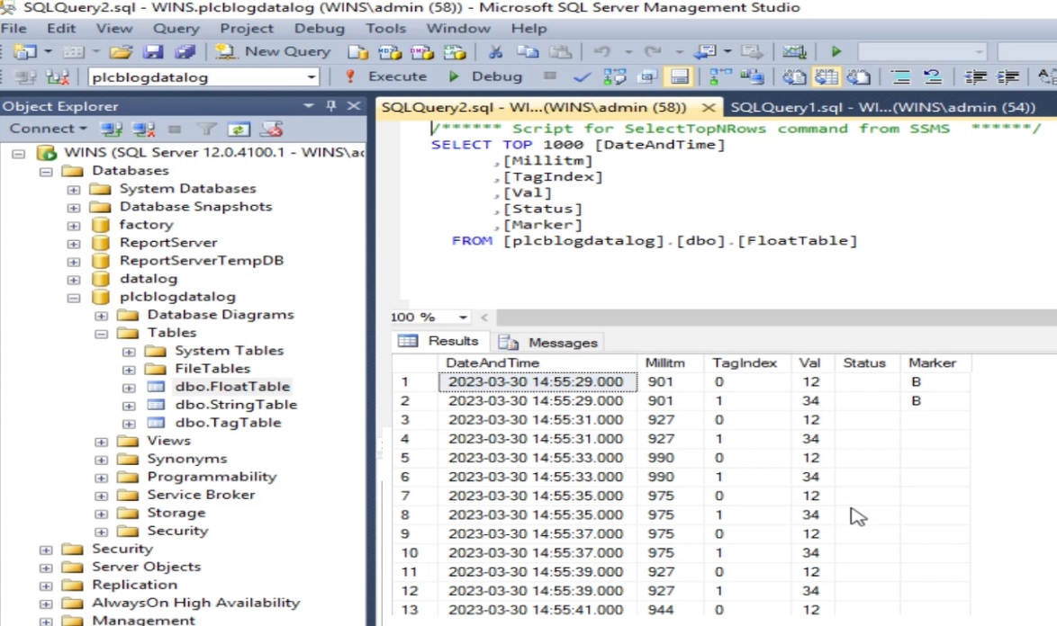 check your datalogging in ms-sql server